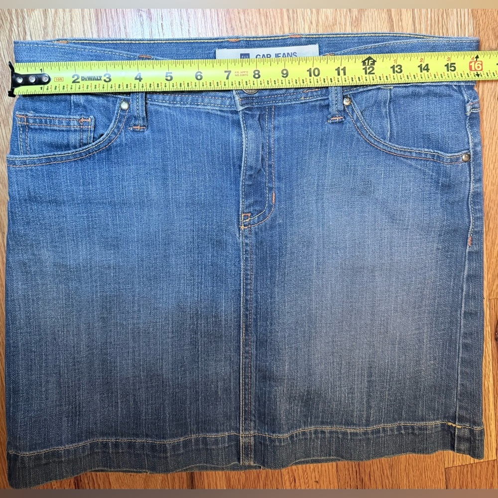 Gap Denim Mini Skirt y2k 2006 vintage Medium Wash Stretch Size 6 EUC - Picture 4 of 7
